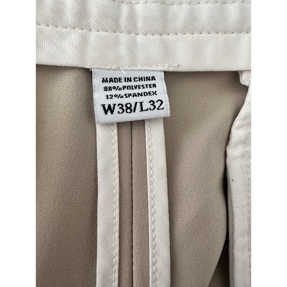 Footjoy Pants Mens 38 x 32 Light Beige Tan Athletic Performance Golf Slacks H - Picture 5 of 6